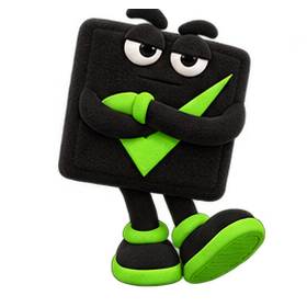 Mr. Check posing full-body on the contact page.